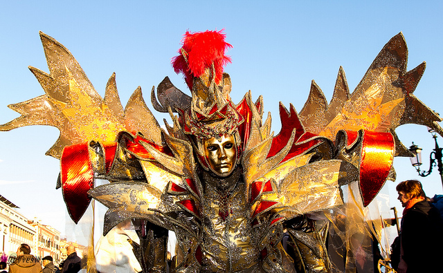 Personnage déguisé lors du Carnaval de Venise 2015
